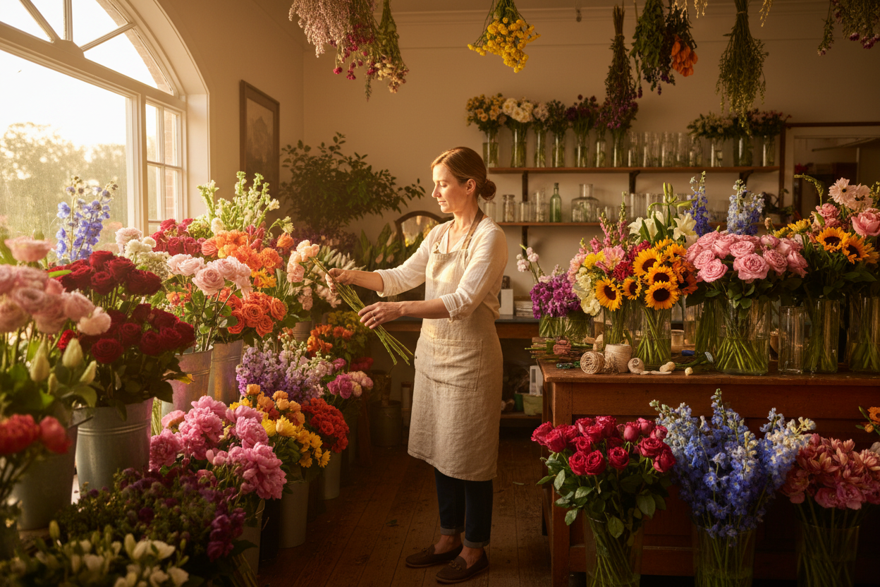 Banner bloemen hand geselecteerd